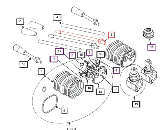 Mahindra Tractor Backhoe Joystick Handle KMW14093195 Mahindra Direct Parts
