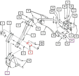 Mahindra Tractor Backhoe LH Left Dipper Link KMW67091022 Mahindra