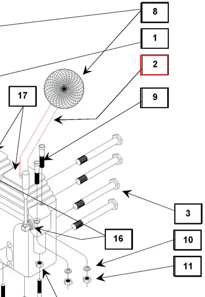 Mahindra Tractor Backhoe LH Left Joystick Assembly KMW14093088 Mahindra Direct Parts