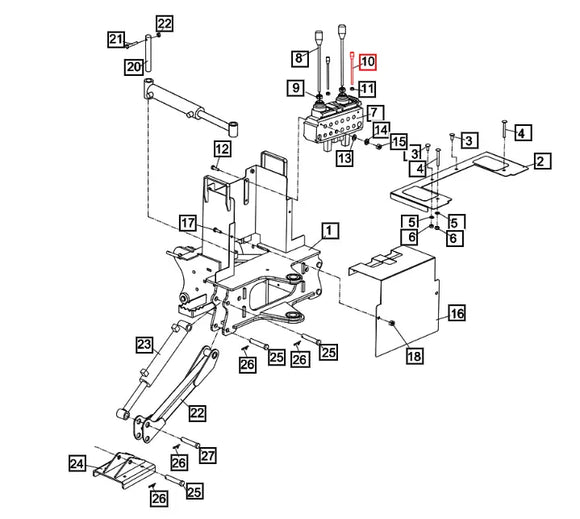 Mahindra Tractor Backhoe Lever 8830726 Mahindra Direct Parts
