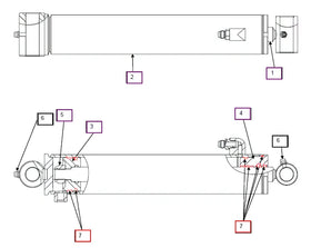 Mahindra Tractor Backhoe Lift Cylinder Seal Kit KMW05902137 Mahindra Direct Parts