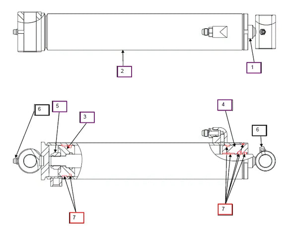 Mahindra Tractor Backhoe Lift Cylinder Seal Kit KMW05902137 Mahindra Direct Parts