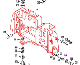 Mahindra Tractor Backhoe Mainframe ATI86195 Mahindra Direct Parts