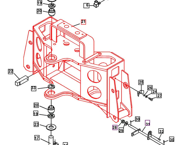 Mahindra Tractor Backhoe Mainframe ATI86195 Mahindra Direct Parts
