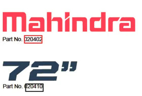 Mahindra Tractor Backhoe / Mower Decal - Mahindra Logo AME020402 Mahindra Direct Parts