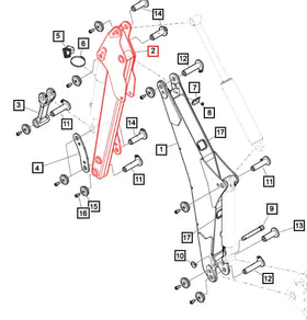 Mahindra Tractor Backhoe Outer Boom 1626B 60063498-36ALO Mahindra