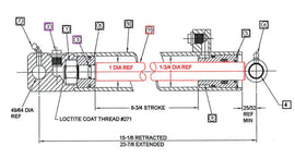 Mahindra Tractor Backhoe Piston Rod With Bronze Bearings AME903155 Mahindra Direct Parts