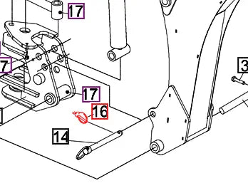 Mahindra Tractor Backhoe Ring Pin 1461-006042 Mahindra Direct Parts
