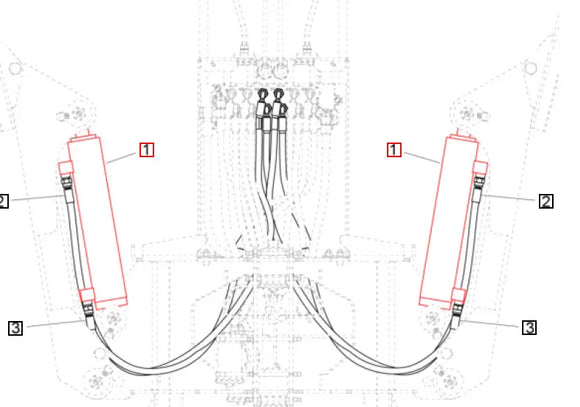 Mahindra Tractor Backhoe Stabilizer Cylinder 60083806-1ALO Mahindra Direct Parts