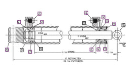 Mahindra Tractor Backhoe Stabilizer Cylinder AME000198 Mahindra Direct Parts
