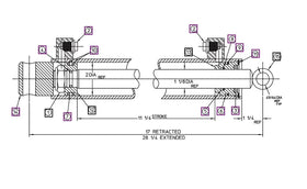 Mahindra Tractor Backhoe Stabilizer Cylinder AME000198 Mahindra Direct Parts