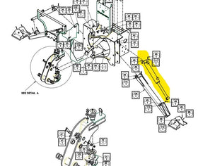 Mahindra Tractor Backhoe Stabilizer Cylinder AME000242 Mahindra Direct Parts