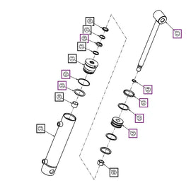 Mahindra Tractor Backhoe Stabilizer Cylinder Seal Kit ANS5030S Mahindra Direct Parts