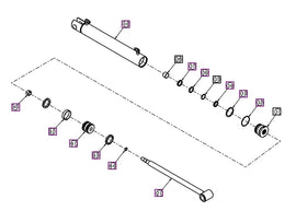 Mahindra Tractor Backhoe Stabilizer Cylinder Seal Kit ANS6035 Mahindra Direct Parts