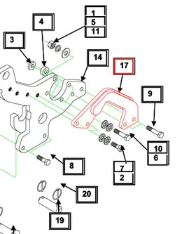 Mahindra Tractor Backhoe Subframe Extension Left Hand LH KMW68012091 Mahindra Direct Parts