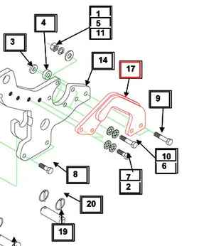 Mahindra Tractor Backhoe Subframe Extension Left Hand LH KMW68012091 Mahindra Direct Parts
