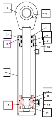Mahindra Tractor Backhoe Swing Cylinder Piston ATI86578 Mahindra Direct Parts