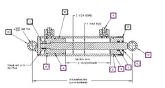 Mahindra Tractor Backhoe Swing Cylinder Repair Kit AME908290