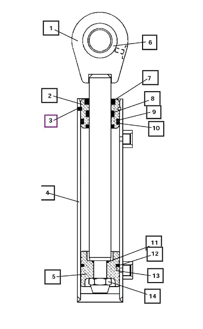 Mahindra Tractor Backhoe Swing Cylinder Seal Kit ATI45478 Mahindra Direct Parts