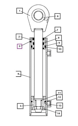 Mahindra Tractor Backhoe Swing Cylinder Seal Kit ATI45478 Mahindra Direct Parts