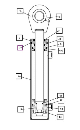 Mahindra Tractor Backhoe Swing Cylinder Seal Kit ATI45478 Mahindra Direct Parts