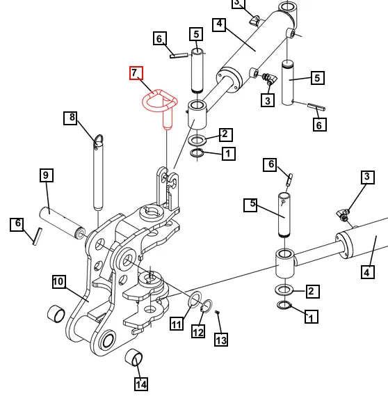 Mahindra Tractor Backhoe Swing Lock Pin ATI87363 Mahindra Direct Parts