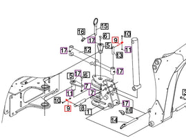 Mahindra Tractor Backhoe Swing Lock Pin Y100-003050 Mahindra Direct Parts