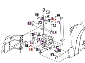 Mahindra Tractor Backhoe Swing Lock Pin Y100-003050 Mahindra Direct Parts