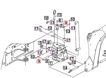 Mahindra Tractor Backhoe Swing Lock Pin Y100-003050 Mahindra Direct Parts