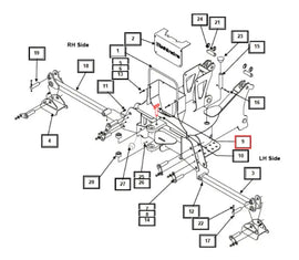 Mahindra Tractor Backhoe Swing Transport Locking Latch Pin KMW05513068 Mahindra Direct Parts