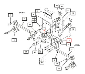 Mahindra Tractor Backhoe Swing Transport Locking Latch Pin KMW05513068 Mahindra Direct Parts
