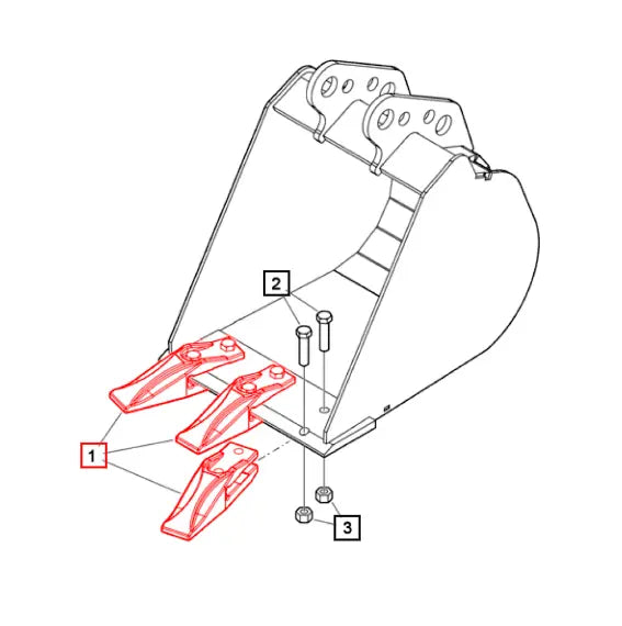 Mahindra Tractor Backhoe Teeth 6100122-17ALO Mahindra Direct Parts