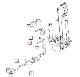 Mahindra Tractor Backhoe Thumb Assembly ANSANMTK7686 Mahindra Direct Parts