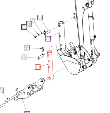 Mahindra Tractor Backhoe Thumb-pipe ANSTUBA-2100 Mahindra Direct Parts