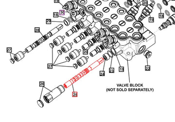 Mahindra Tractor Backhoe Valve Float Spool ATI45920 Mahindra Direct Parts