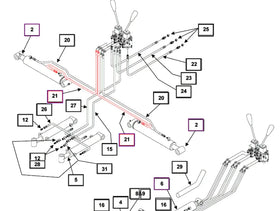 Mahindra Tractor Backhoe Wrapped Hose KMW05821506886038 Mahindra