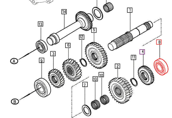 Mahindra Tractor Ball Bearing V6041106305 Mahindra Direct Parts