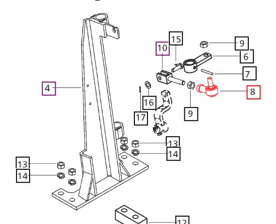 Mahindra Tractor Ball / Heim Joint 006500931C91 Mahindra Direct Parts