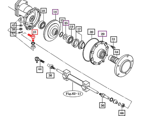 Mahindra Tractor Ball Joint End Left Hand LH 15264362200 Mahindra Direct Parts