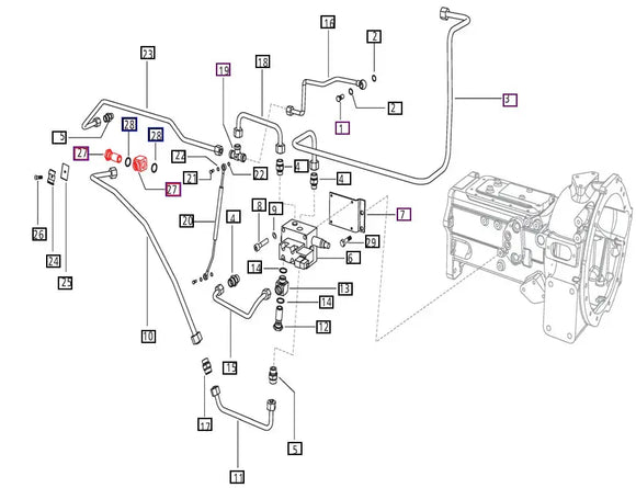 Mahindra Tractor Banjo Bolt M18 000013778P04 Mahindra