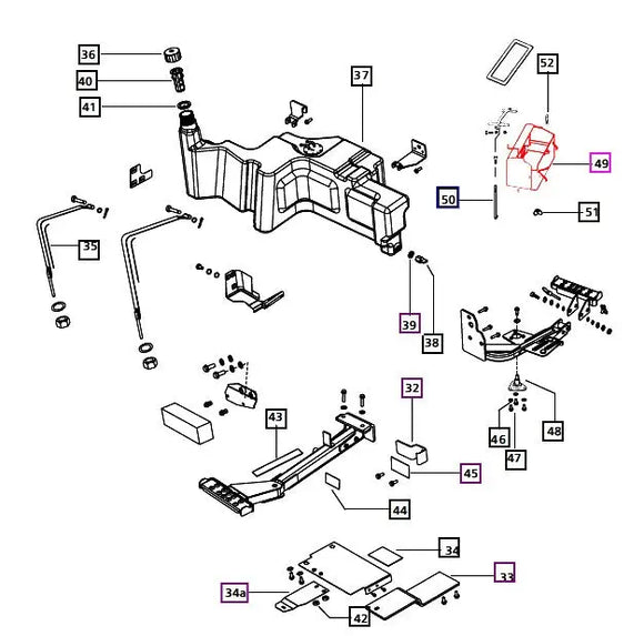 Mahindra Tractor Battery Box 007530830D93 Mahindra