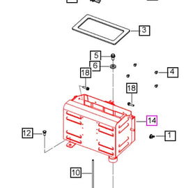 Mahindra Tractor Battery Box 007639487V91 Mahindra Direct Parts