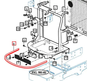 Mahindra Tractor Battery Bracket Insulator 12391120050 Mahindra Direct Parts