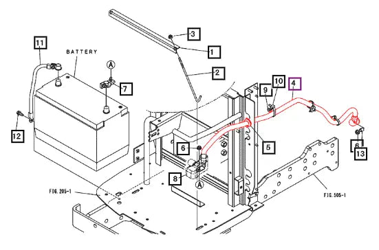 Mahindra Tractor Battery Cord Plus 19480711001 Mahindra Direct Parts