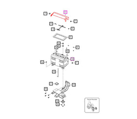 Mahindra Tractor Battery Cover 007640631U1 Mahindra Direct Parts