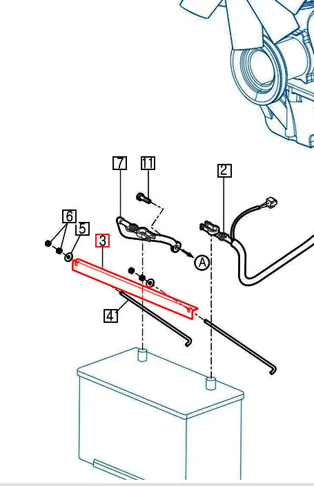 Mahindra Tractor Battery Hold Down Bracket 12296870010GB Mahindra
