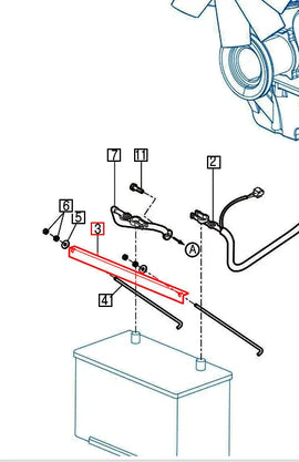 Mahindra Tractor Battery Hold Down Bracket 12296870010GB Mahindra