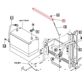 Mahindra Tractor Battery Hold Down Clamp 10405522AG0 Mahindra Direct Parts