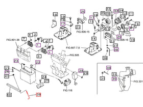 Mahindra Tractor Battery Hold Down L Bolt 19822884000 Mahindra