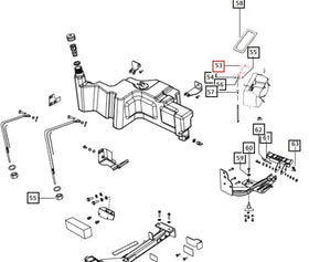Mahindra Tractor Battery Hold Down Retainer Clamp 007530484D92 Mahindra Direct Parts